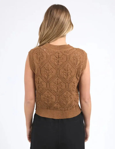 Luna Knit Vest - Toasted Coconut-Foxwood-Lima & Co