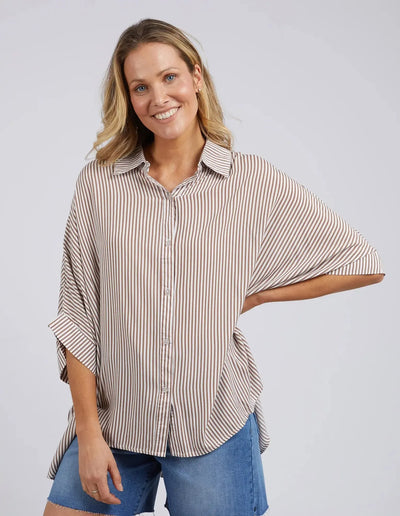 Luna Shirt - Mocha-Elm Lifestyle-Lima & Co