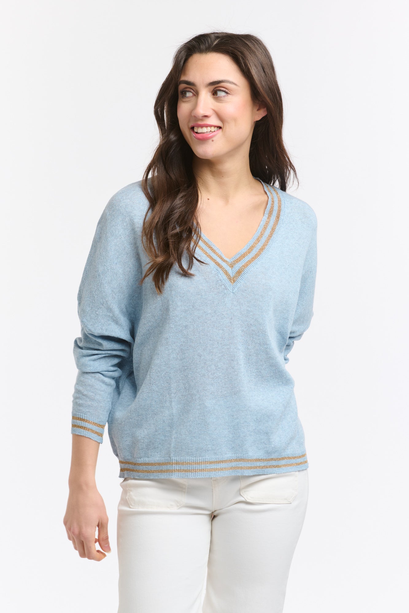 Lurex College Knit - Celeste-Italian Star-Lima & Co