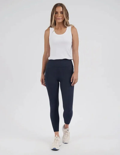 Luxe Rib Legging - Navy-Foxwood-Lima & Co