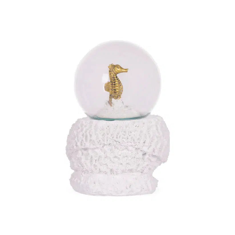 Luxe Seahorse Snowglobe-Holly and Ivy-Lima & Co
