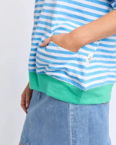 Maize Stripe Ringer Sweat - Blue-Elm Lifestyle-Lima & Co