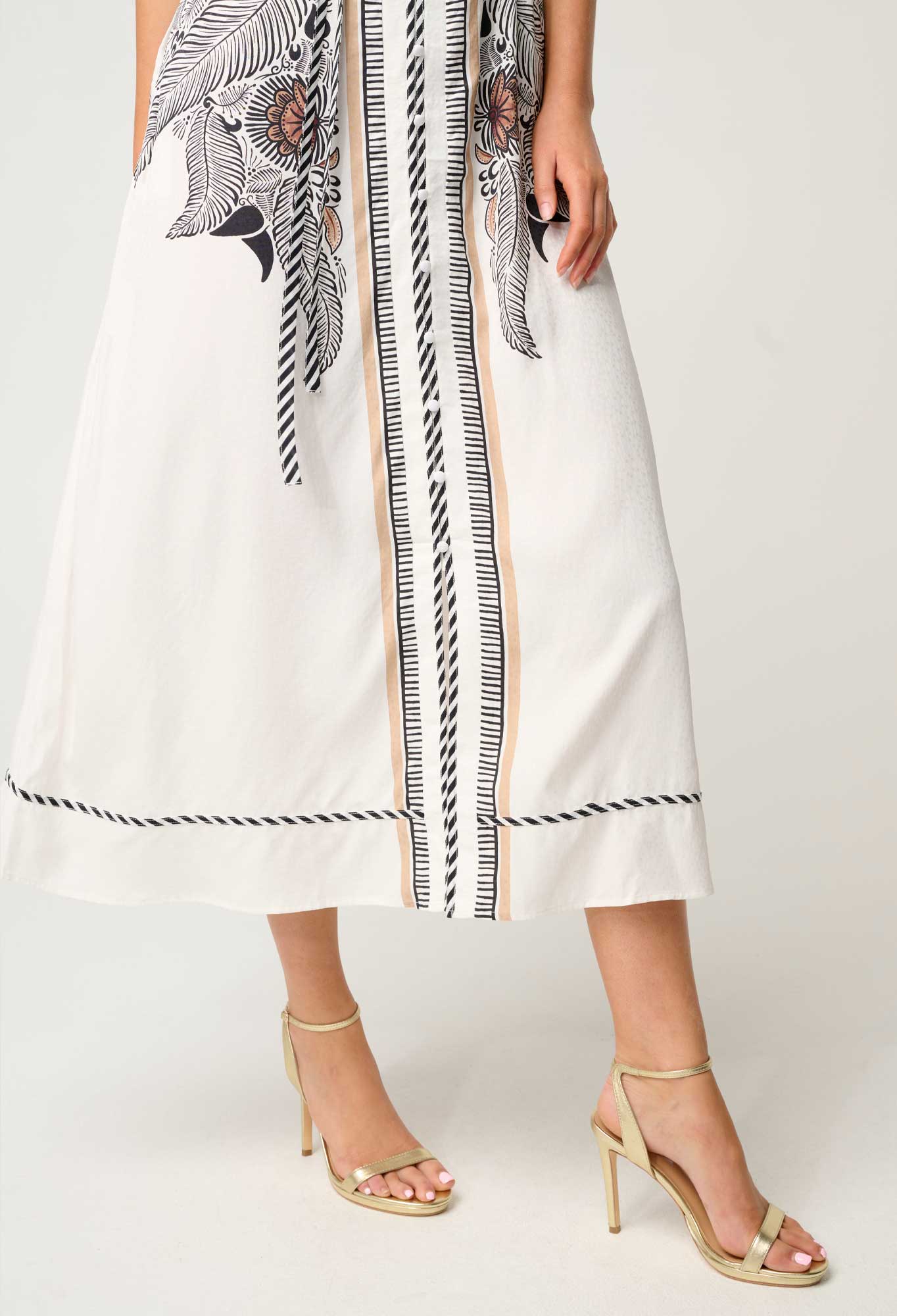 Malika Dobby Dress - Ivory Casablanca-Once Was-Lima & Co