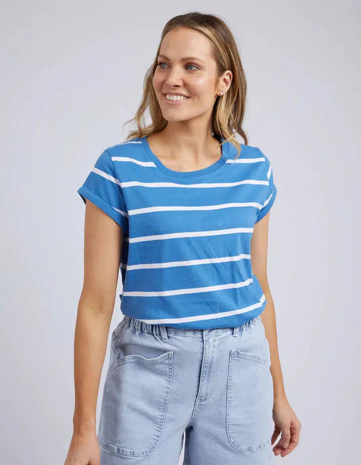 Manly Stripe Tee - Blue-Foxwood-Lima & Co