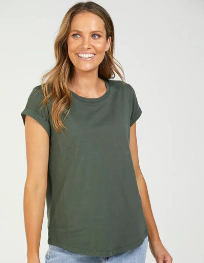 Manly Tee - Khaki-Foxwood-Lima & Co