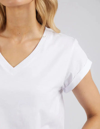 Manly Vee Tee - White-Foxwood-Lima & Co