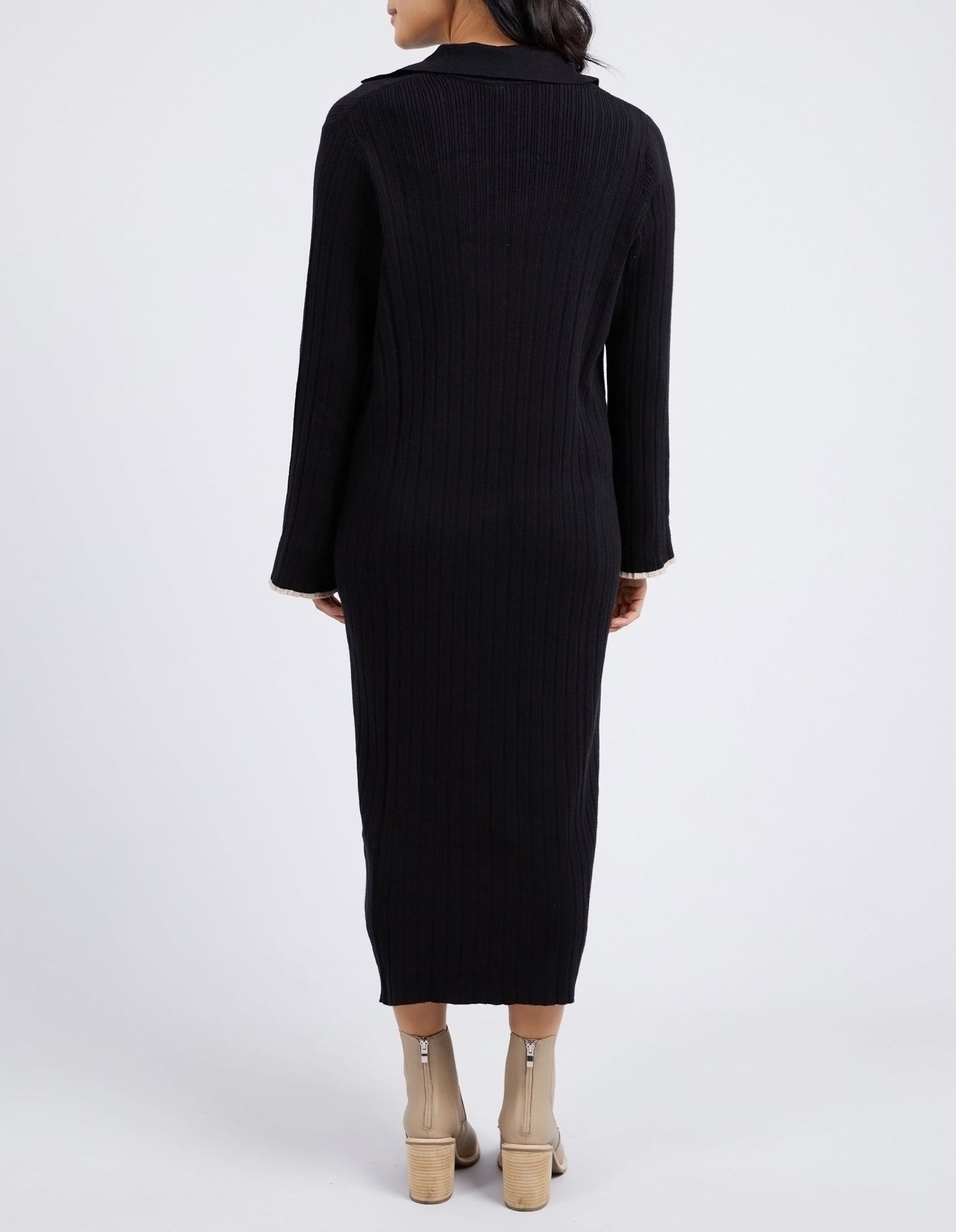 Maple Knit Dress - Black-Elm Lifestyle-Lima & Co