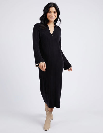 Maple Knit Dress - Black-Elm Lifestyle-Lima & Co