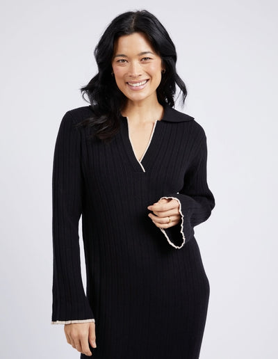 Maple Knit Dress - Black-Elm Lifestyle-Lima & Co