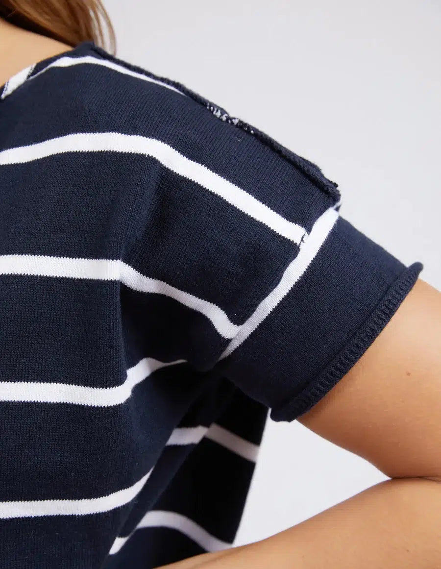 Margot Stripe Knit Dress - Navy-Foxwood-Lima & Co