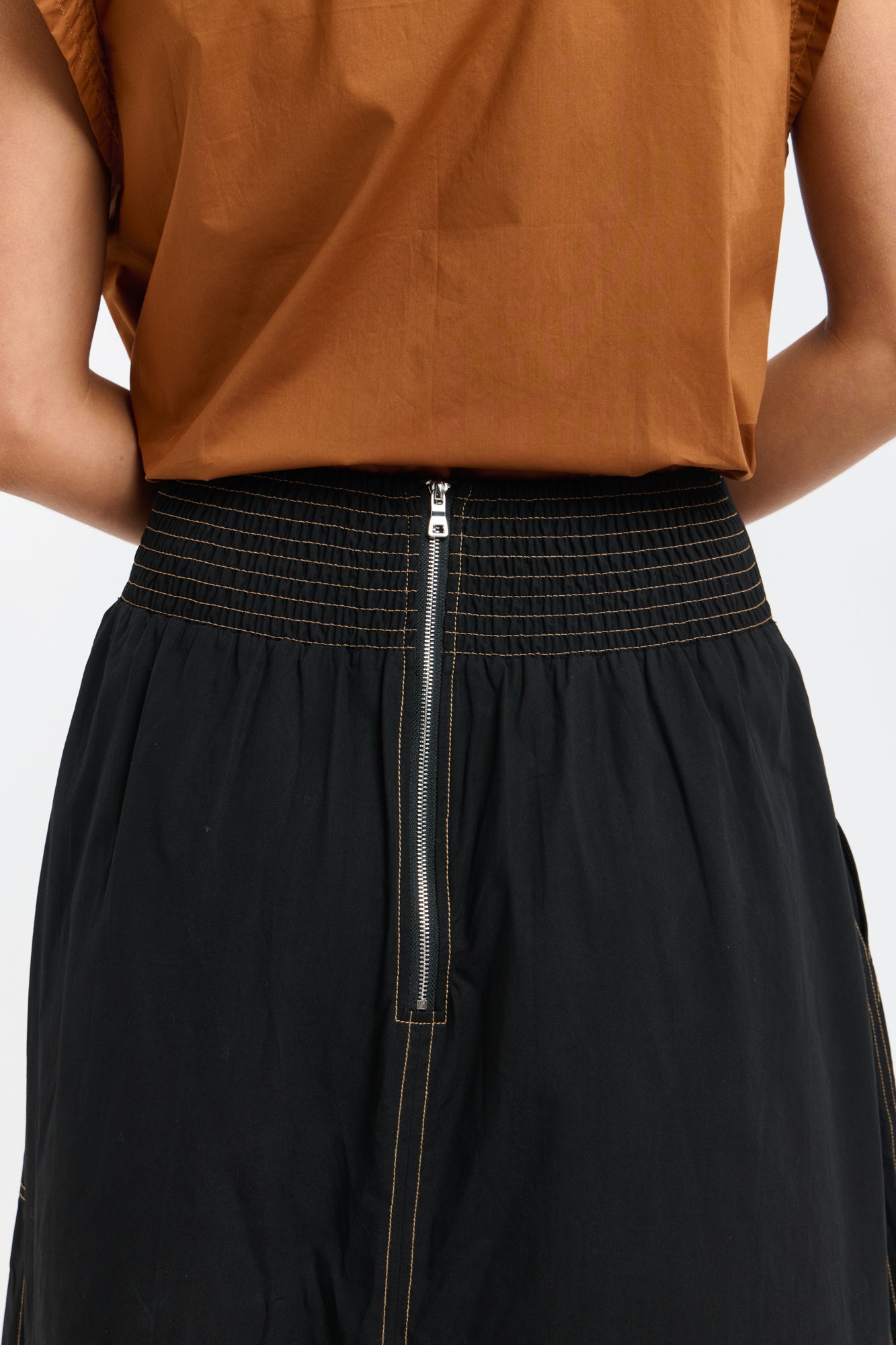 Marion Cotton Skirt - Black/Butterscotch-365 Days-Lima & Co