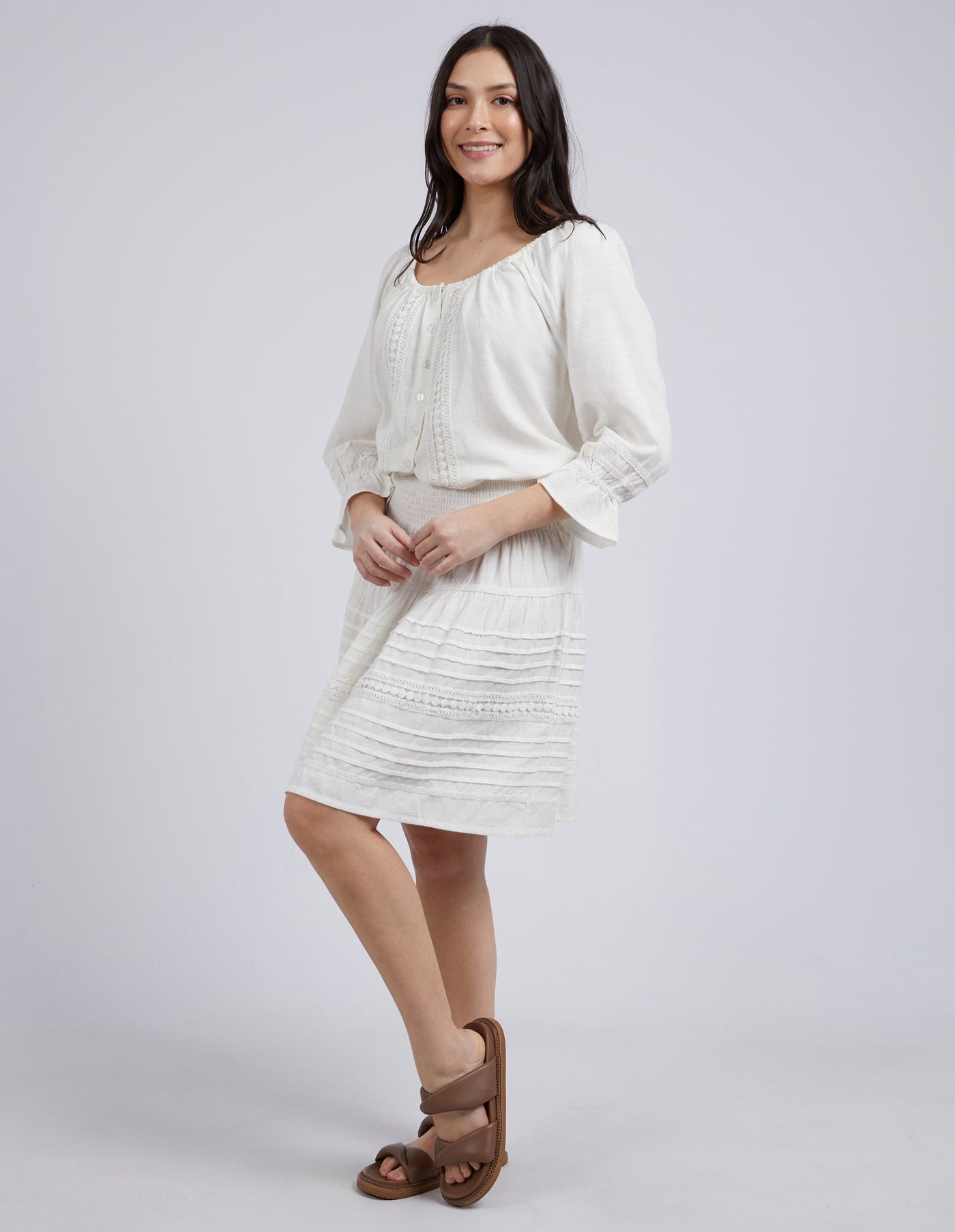 Market Blouse - Pearl-Elm Lifestyle-Lima & Co