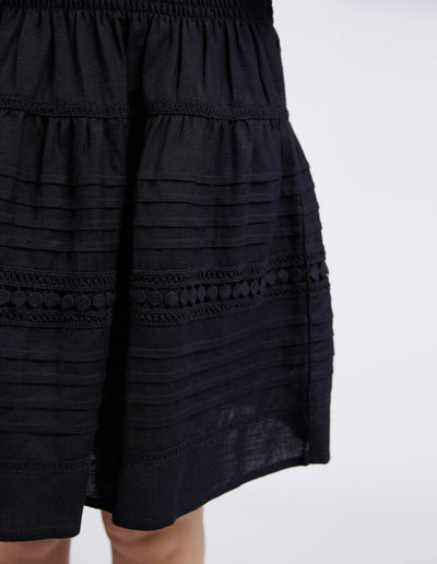 Market Skirt - Black-Elm Lifestyle-Lima & Co