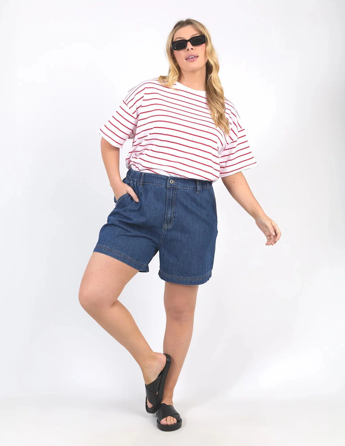 Matilda Denim Short - Dark Blue-Elm Lifestyle-Lima & Co