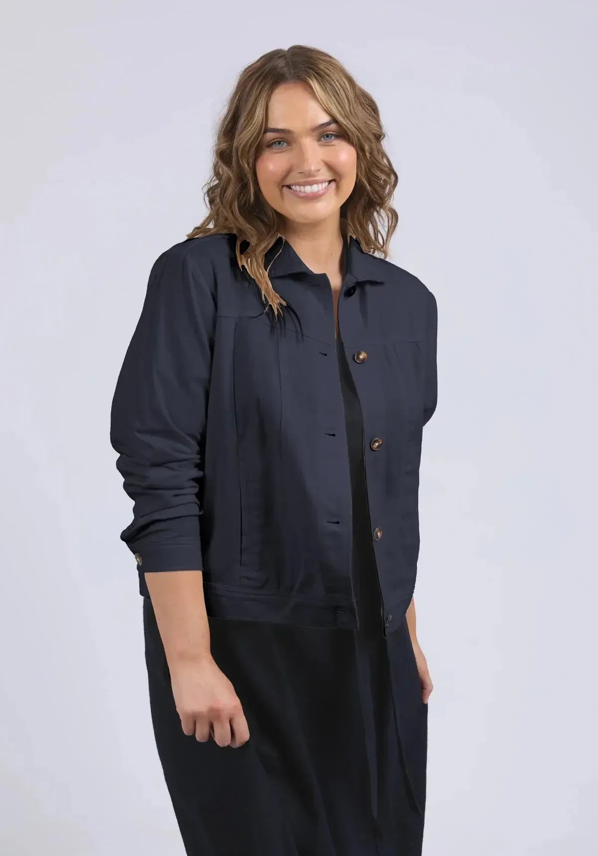Maylee Jacket - Navy-Elm Lifestyle-Lima & Co