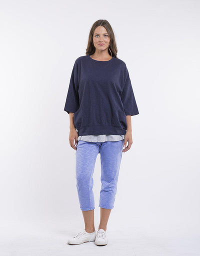 Mazie Sweat - Navy-Elm Lifestyle-Lima & Co