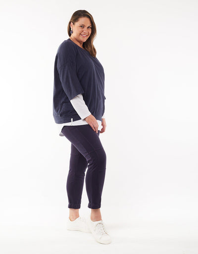Mazie Sweat - Navy-Elm Lifestyle-Lima & Co