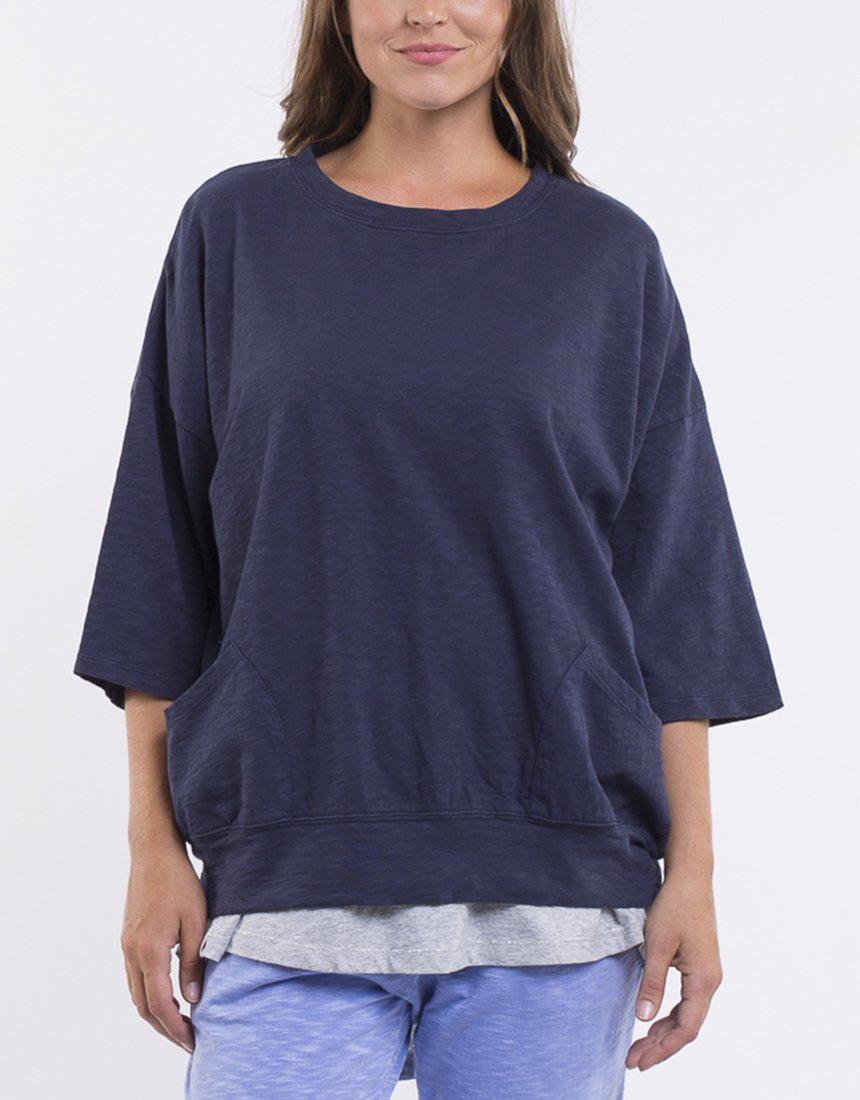 Mazie Sweat - Navy-Elm Lifestyle-Lima & Co