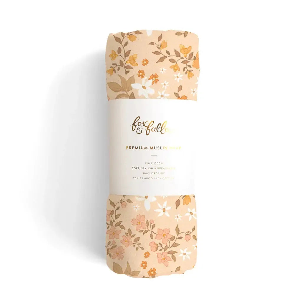 Meadow/Sweet Pea Organic Muslin Wrap Set-Fox And Fallow-Lima & Co