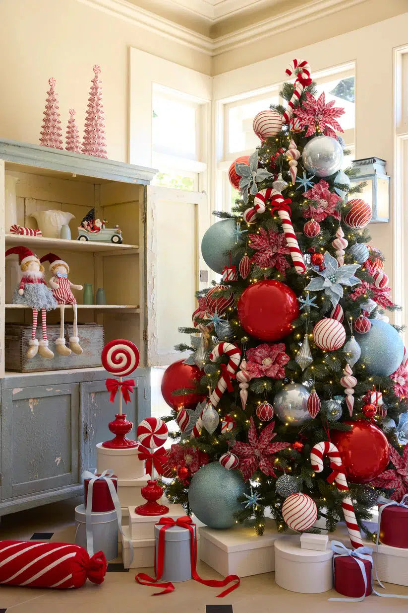 Medium Candy Cane Hanging-Holly and Ivy-Lima & Co