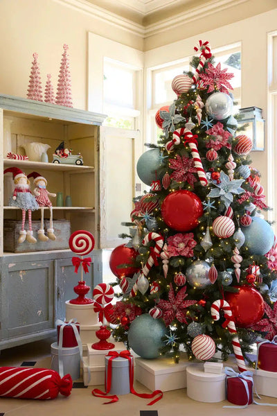Medium Candy Cane Hanging-Holly and Ivy-Lima & Co