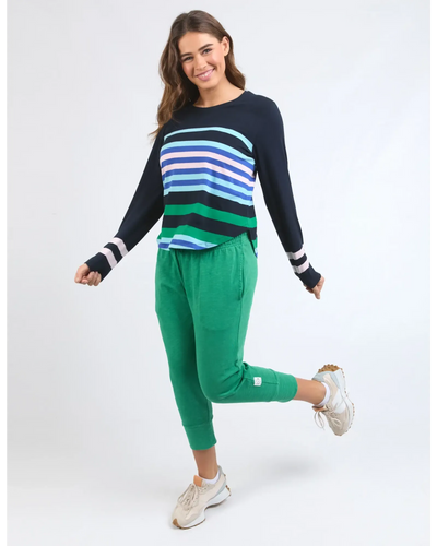 Medley Stripe LS Tee - Navy-Elm Lifestyle-Lima & Co