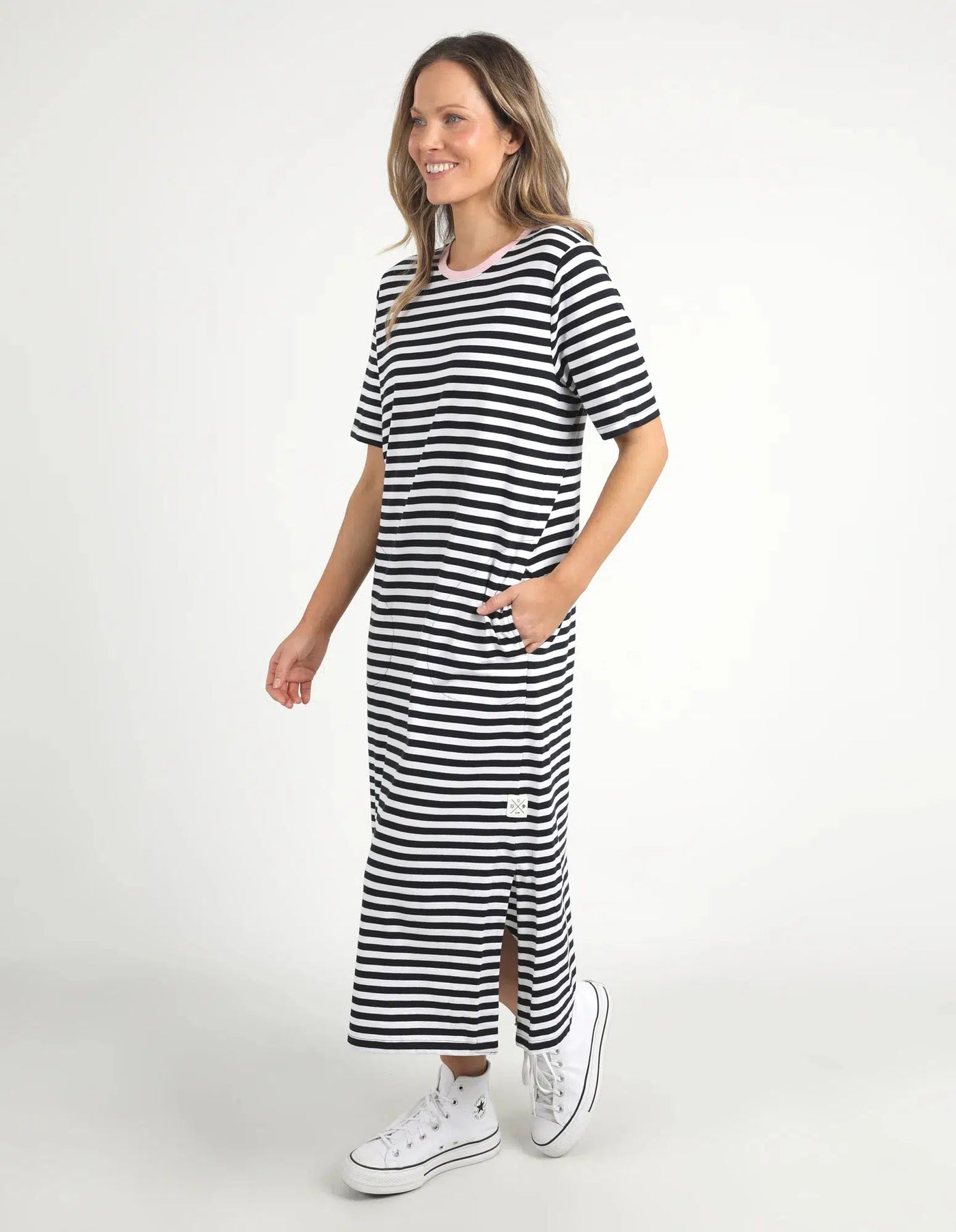 Merry Tee Dress - Navy-Elm Lifestyle-Lima & Co