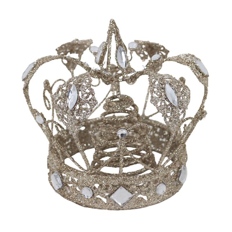 Metal Champgne Glitter Crown Topper-Swing-Lima & Co