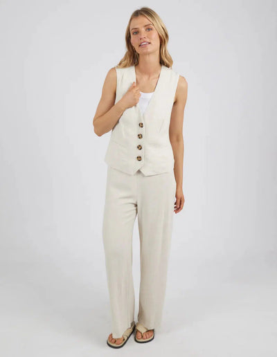 Mia Wide Leg Pant - Beige-Foxwood-Lima & Co