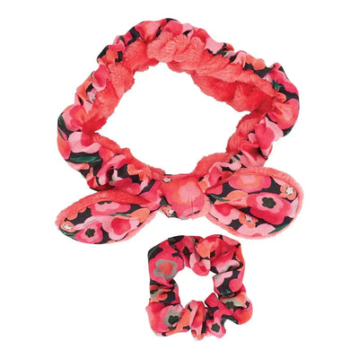 Midnight Blooms Scrunchie and Headband Set-Annabel Trends-Lima & Co