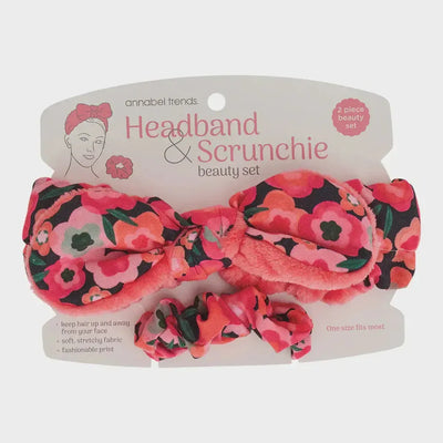 Midnight Blooms Scrunchie and Headband Set-Annabel Trends-Lima & Co