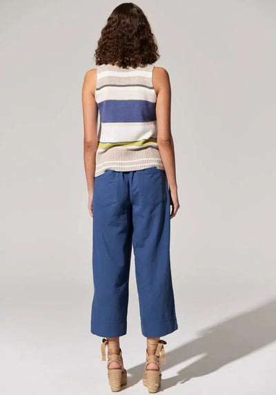 Miley Crop Pant - Blue-POL Clothing-Lima & Co