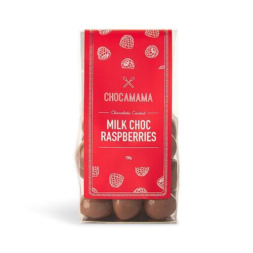 Milk Raspberries Stand Up Bag 125g-Chocamama-Lima & Co