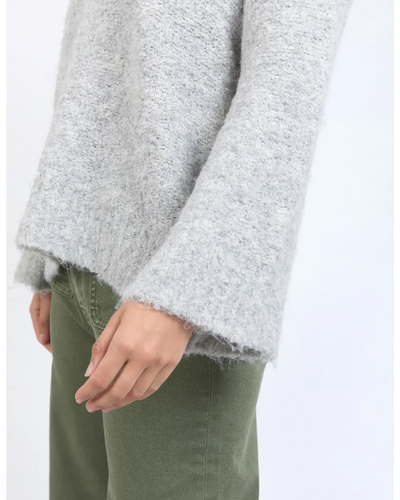 Mindie Knit Crew - Mid Grey-Foxwood-Lima & Co