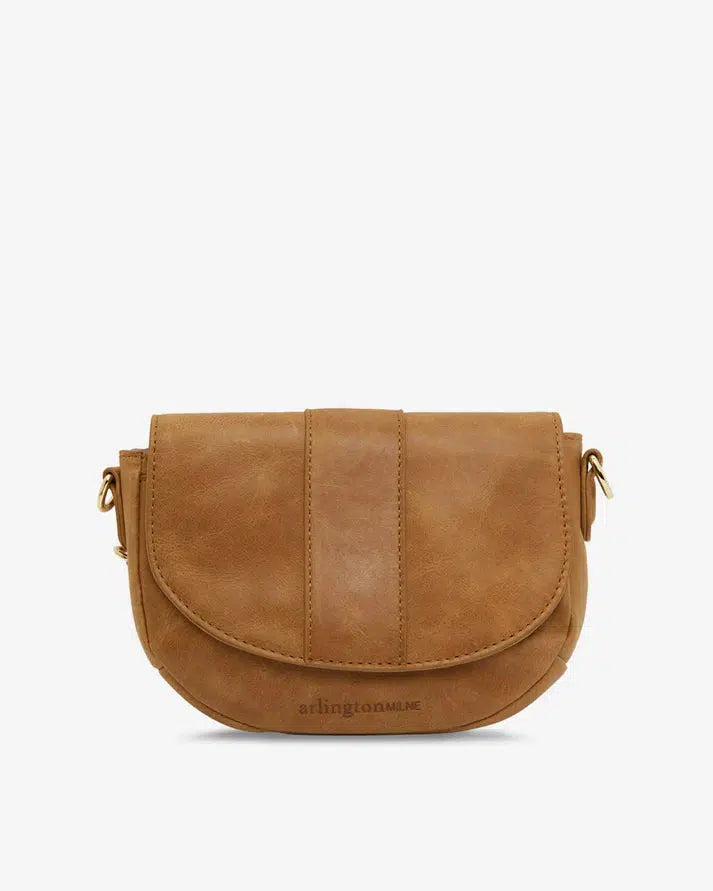 Mini Zara Saddle Bag - Vintage Tan-Arlington milne-Lima & Co