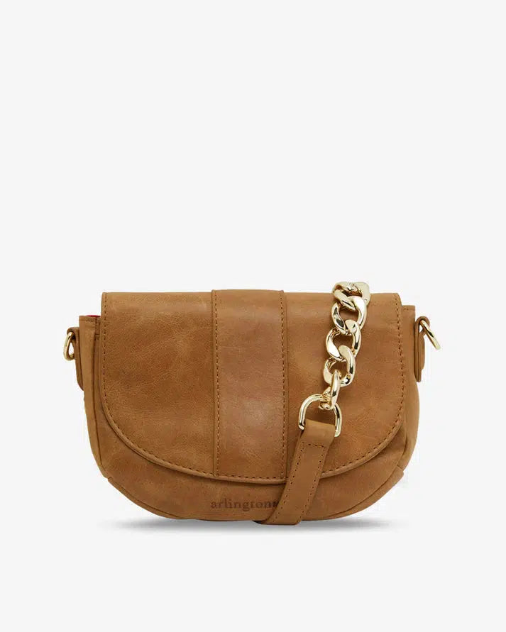 Mini Zara Saddle Bag - Vintage Tan-Arlington milne-Lima & Co