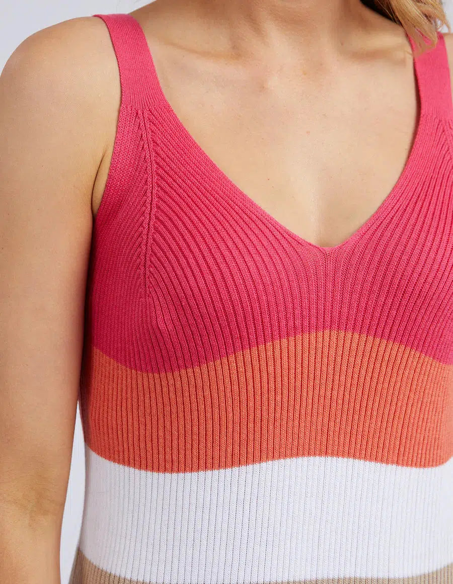 Molly Knit Dress - Sunset Stripe-Foxwood-Lima & Co