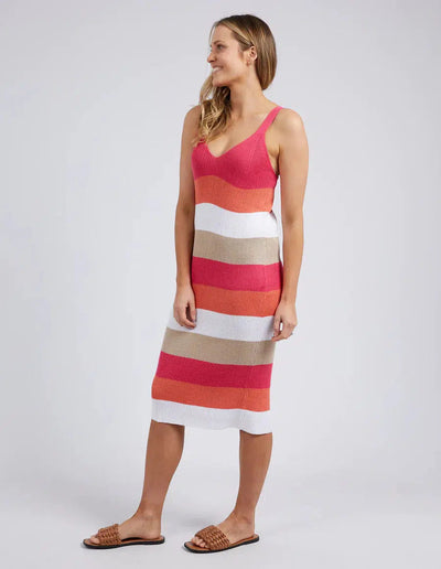 Molly Knit Dress - Sunset Stripe-Foxwood-Lima & Co