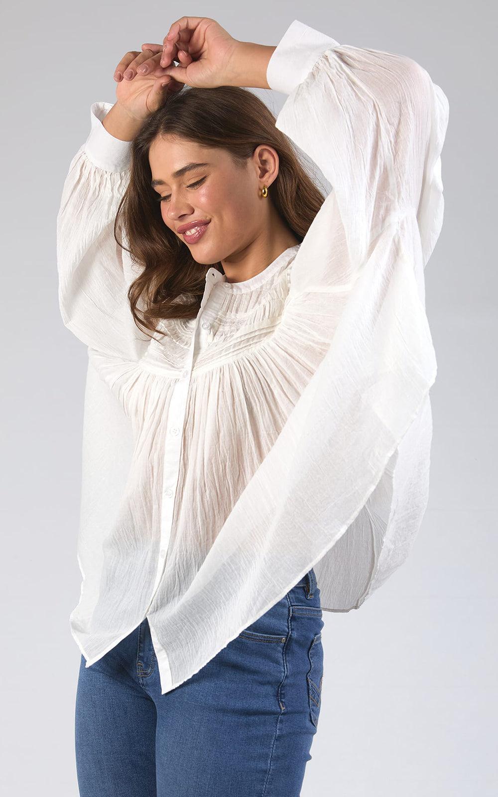 Montana Blouse - Marshmallow-Elm Lifestyle-Lima & Co