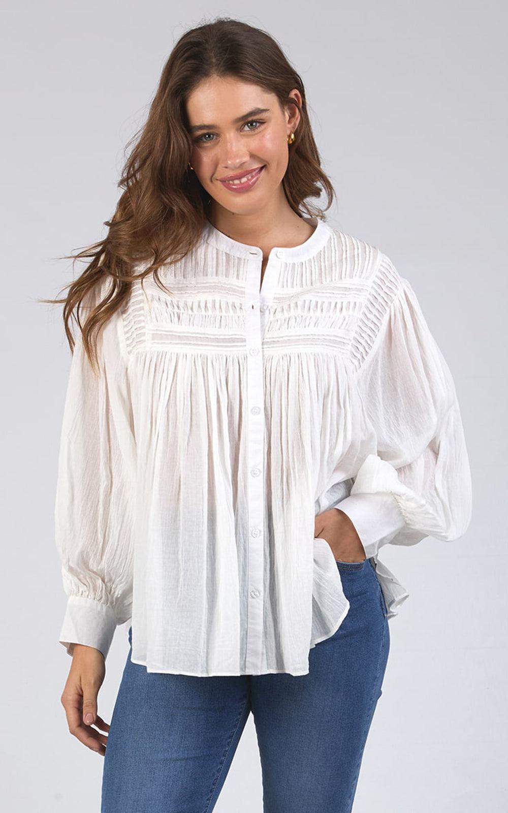 Montana Blouse - Marshmallow-Elm Lifestyle-Lima & Co