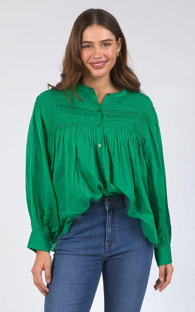 Montana Blouse - Pine Green-Elm Lifestyle-Lima & Co