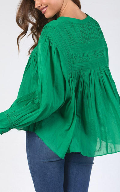Montana Blouse - Pine Green-Elm Lifestyle-Lima & Co