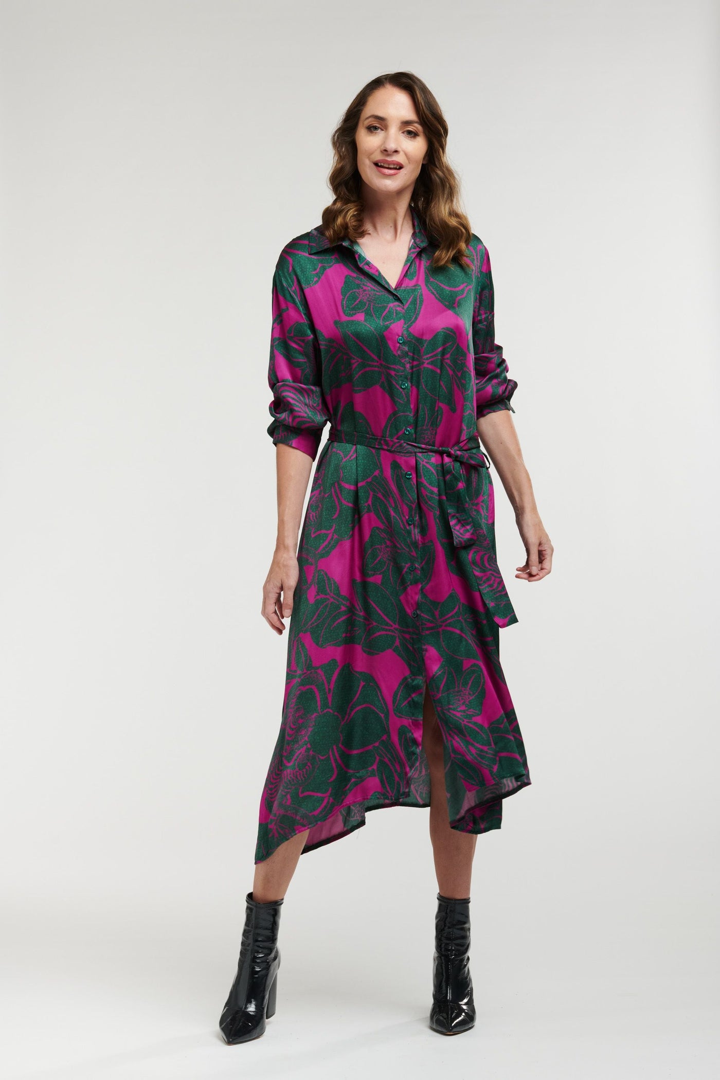 Mulberry Dress - Green/Mulberry-Urban Luxury-Lima & Co