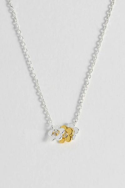 Multi Flower Bead Necklace - Silver Chain Plated-Estella Bartlett-Lima & Co