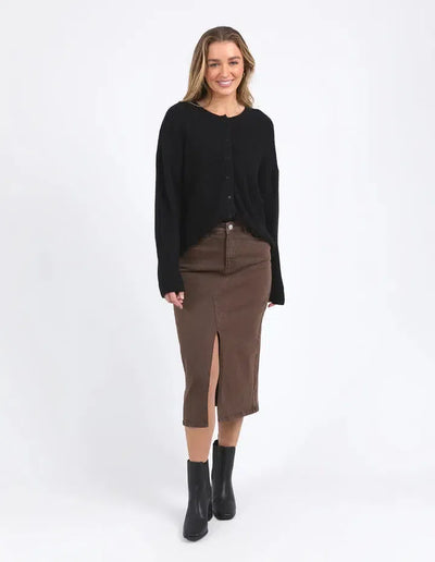 Murphy Knit Cardi - Black-Foxwood-Lima & Co