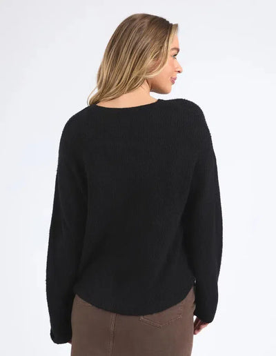 Murphy Knit Cardi - Black-Foxwood-Lima & Co