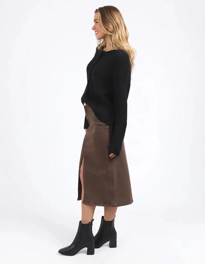 Murphy Knit Cardi - Black-Foxwood-Lima & Co