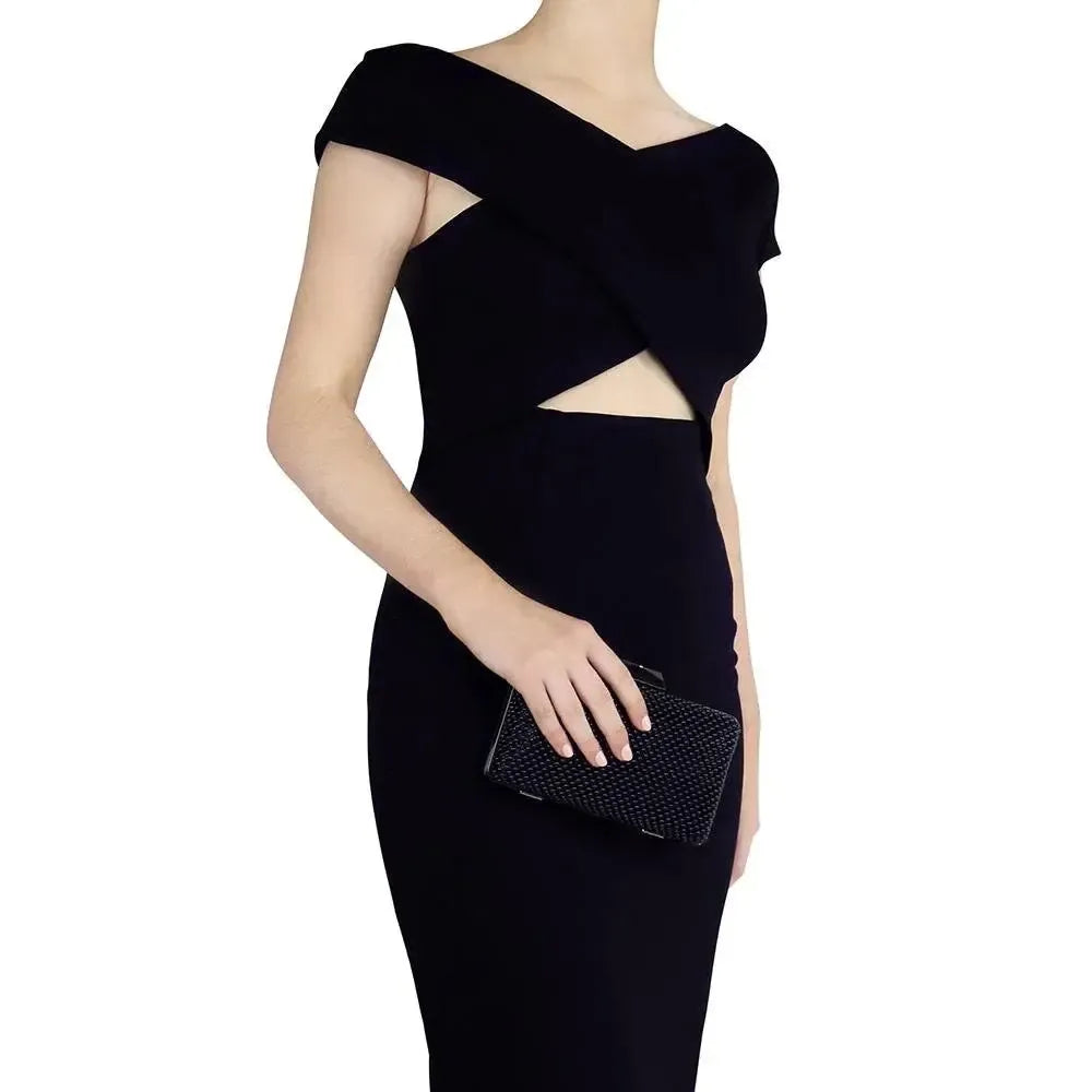 Natasha Ball Mesh Clutch - Black-Olga Berg-Lima & Co