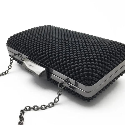 Natasha Ball Mesh Clutch - Black-Olga Berg-Lima & Co