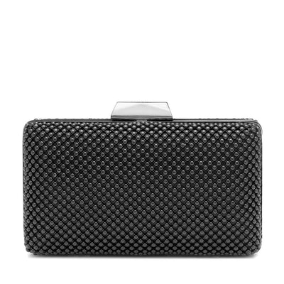 Natasha Ball Mesh Clutch - Black-Olga Berg-Lima & Co